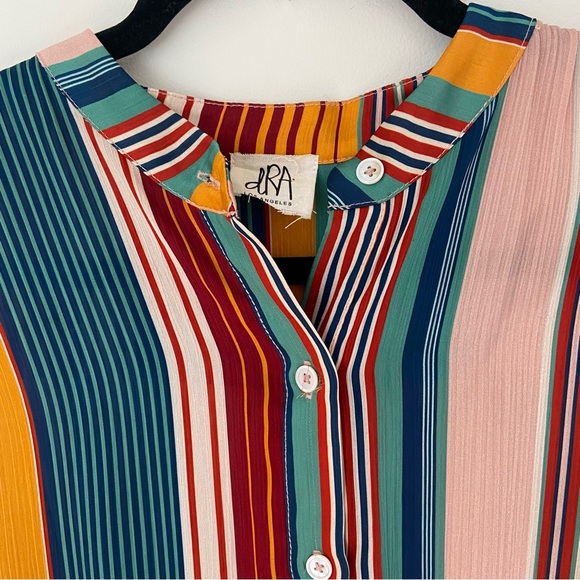 dRA Los Angelos Dream in Colour Jumpsuit Belted Wide Leg Multicolour Striped Jum - Picture 5 of 14